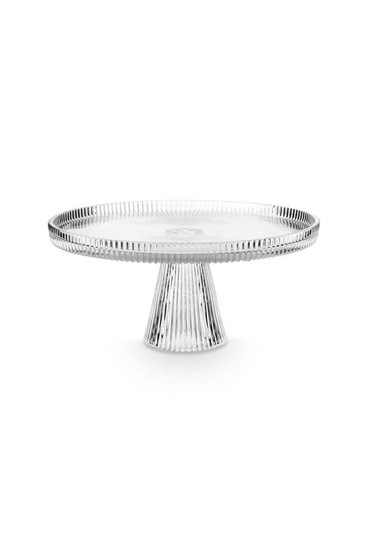 Cake Stand o/f Glass Clear Medium 24.7x12cm
