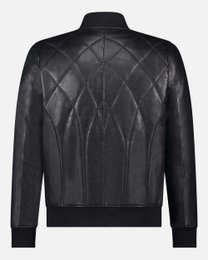 Edison │ Quilted Leather Bomber Jacket