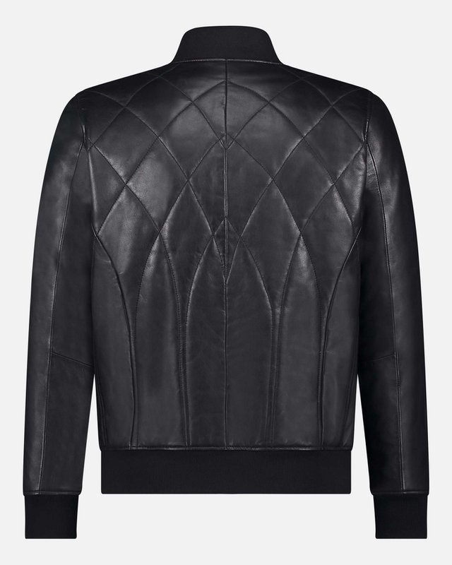 Edison │ Quilted Leather Bomber Jacket