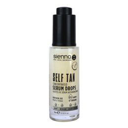 Self-tanning serum drops for a natural-looking tan. Contains natural ingredients like aloe vera and vitamin E.