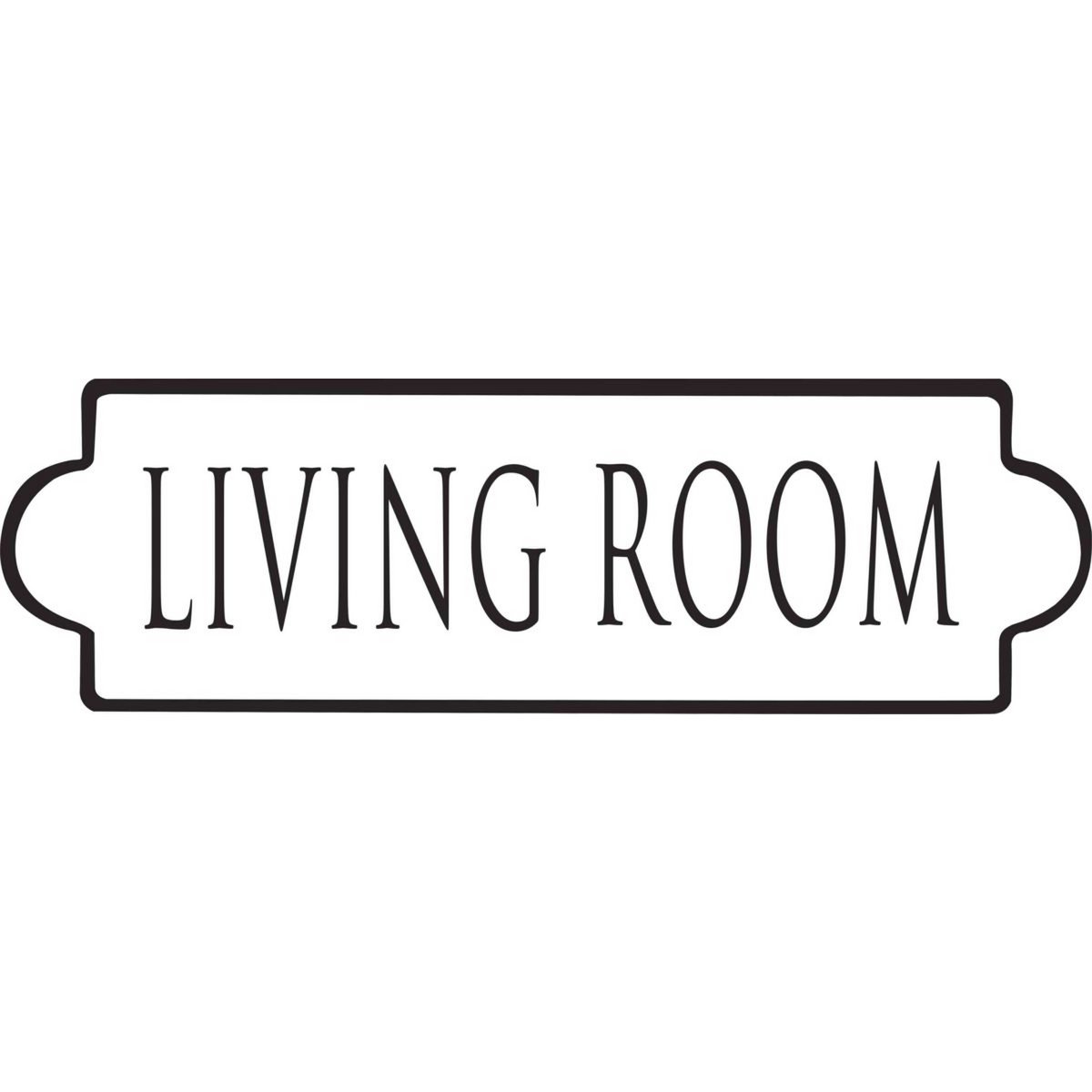 Metal sign LIVING ROOM 26x8 cm
