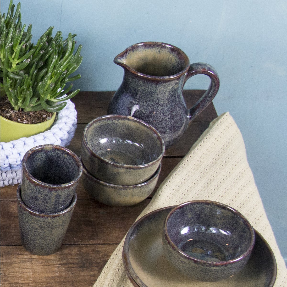 miska ceramicznego medium ochrowego glazury