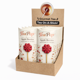 TEA-POP Tea-On-A-Stick | AppleBerry | 20 Sticks Display Tray