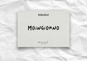 Opstrijktransfer “Moingiorno” – DTF-transfer, zwart/wit