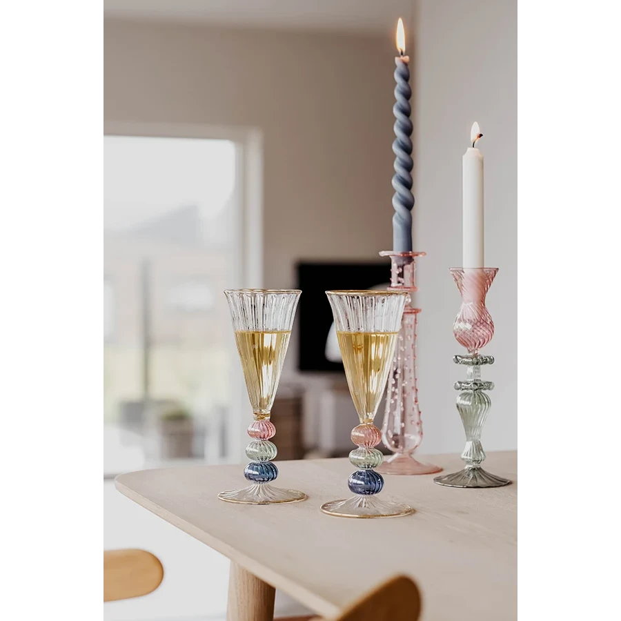 Mary candlestick pink/green - Moonlight Copenhagen Copy