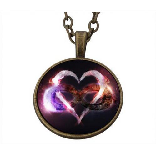 Glücksanhänger Purple Heart Endless Love inkl. Kette