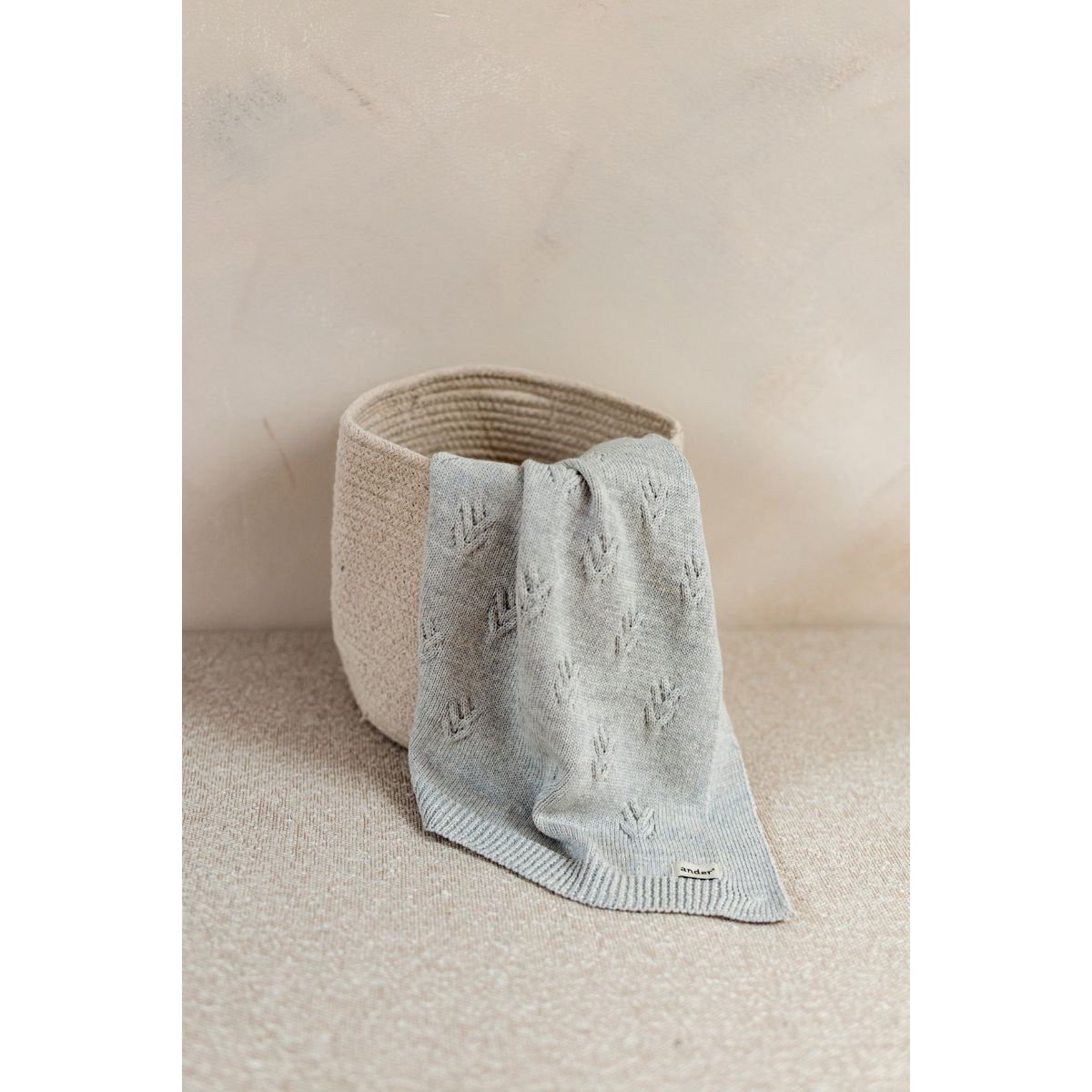 DIEGO baby blanket – 100% merino wool – gray