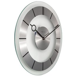 Wall clock - 31 cm - Aluminium - Glass - 'Retro'