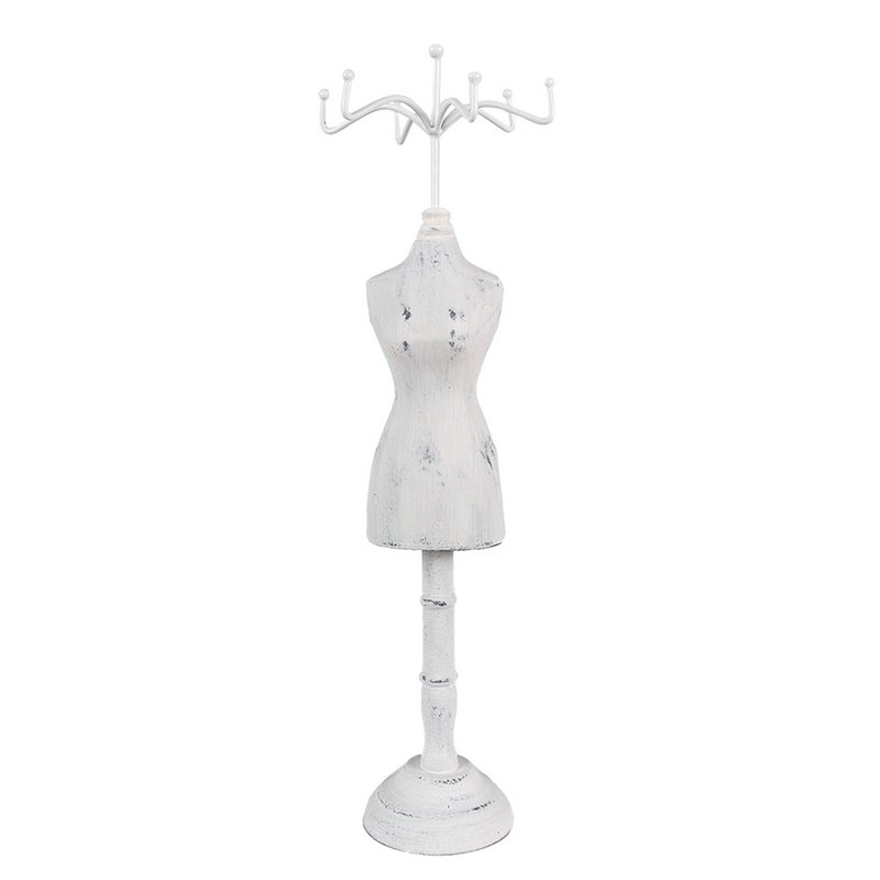 Smykkeholder Hvid 12x12x39 cm