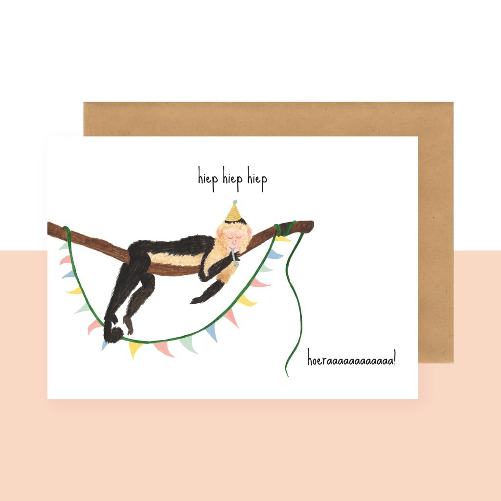 Postcard - hip hip hip hooray