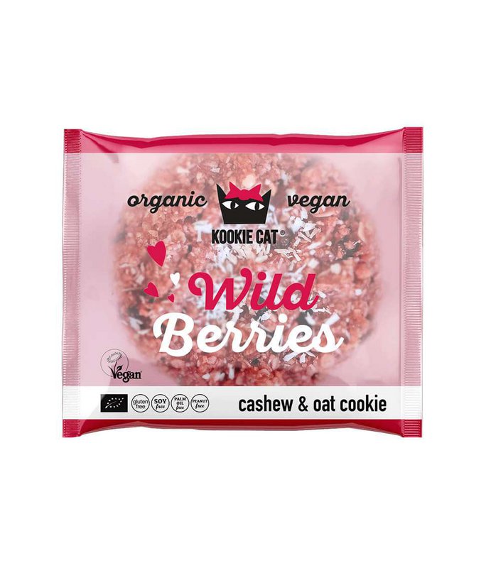 Wild Berries Cookie, organic, Kookie Cat, 50g