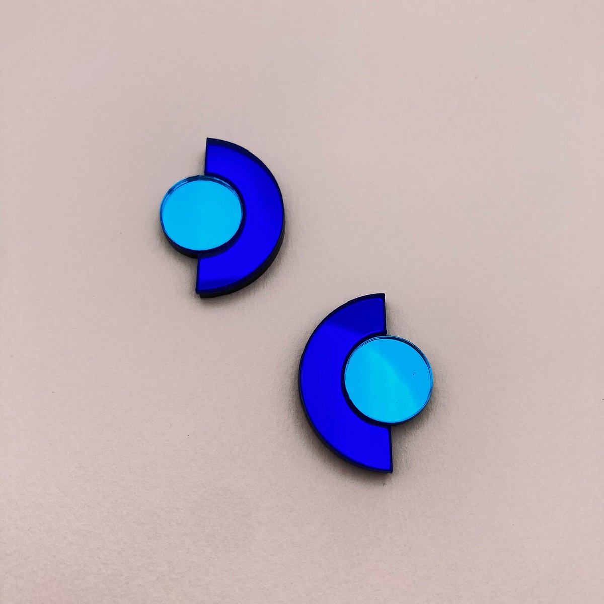Mirror chip earrings - Roseline