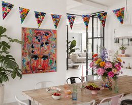 Puk Art® | Stoffen Slinger | Pop Art | Dubbelzijdig • 12 meter