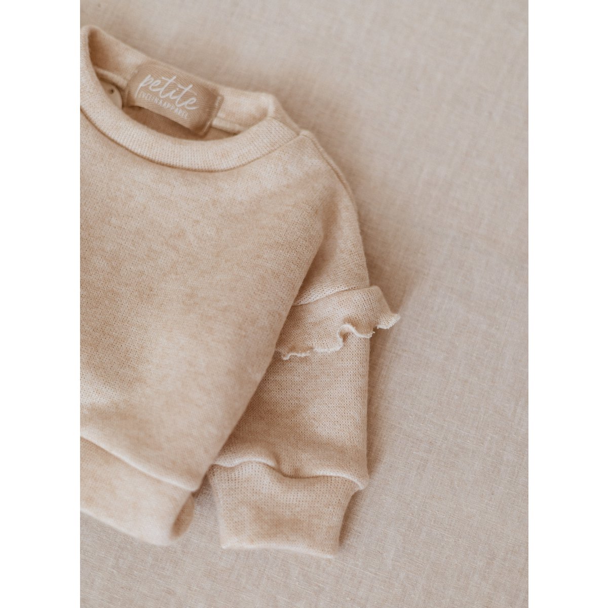 Maglione / volant da ragazza - Crema