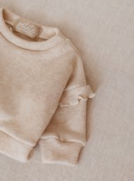 Maglione / volant da ragazza - Crema
