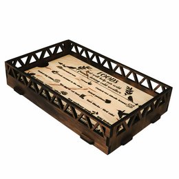 Am Geländer montiertes Vogelhäuschen aus Holz, Zedernholz-Plattform, Vogelhäuschen, Geländer im Freien, Terrasse, Gartendekoration für den Hof