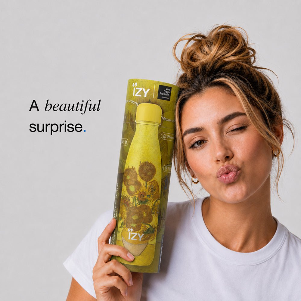 IZY Thermos Bottle - Sunflowers - Van Gogh - 500ML To-Go Insulated Water Bottles