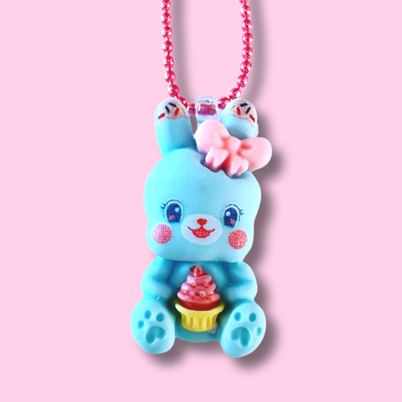 Pop Cutie Cup Cake Bunny Necklace