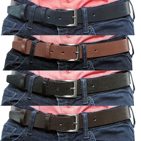 Leder Damengürtel oder Leder Herrengürtel mit Aufdruck Echtes Leder 3 cm breit