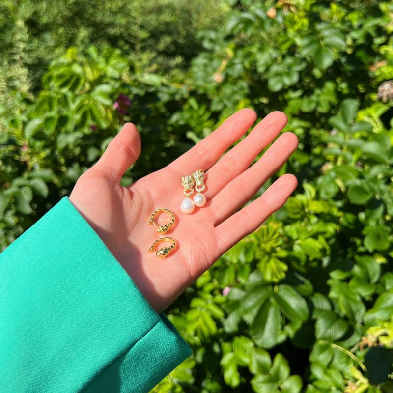 Panther Gold Earrings