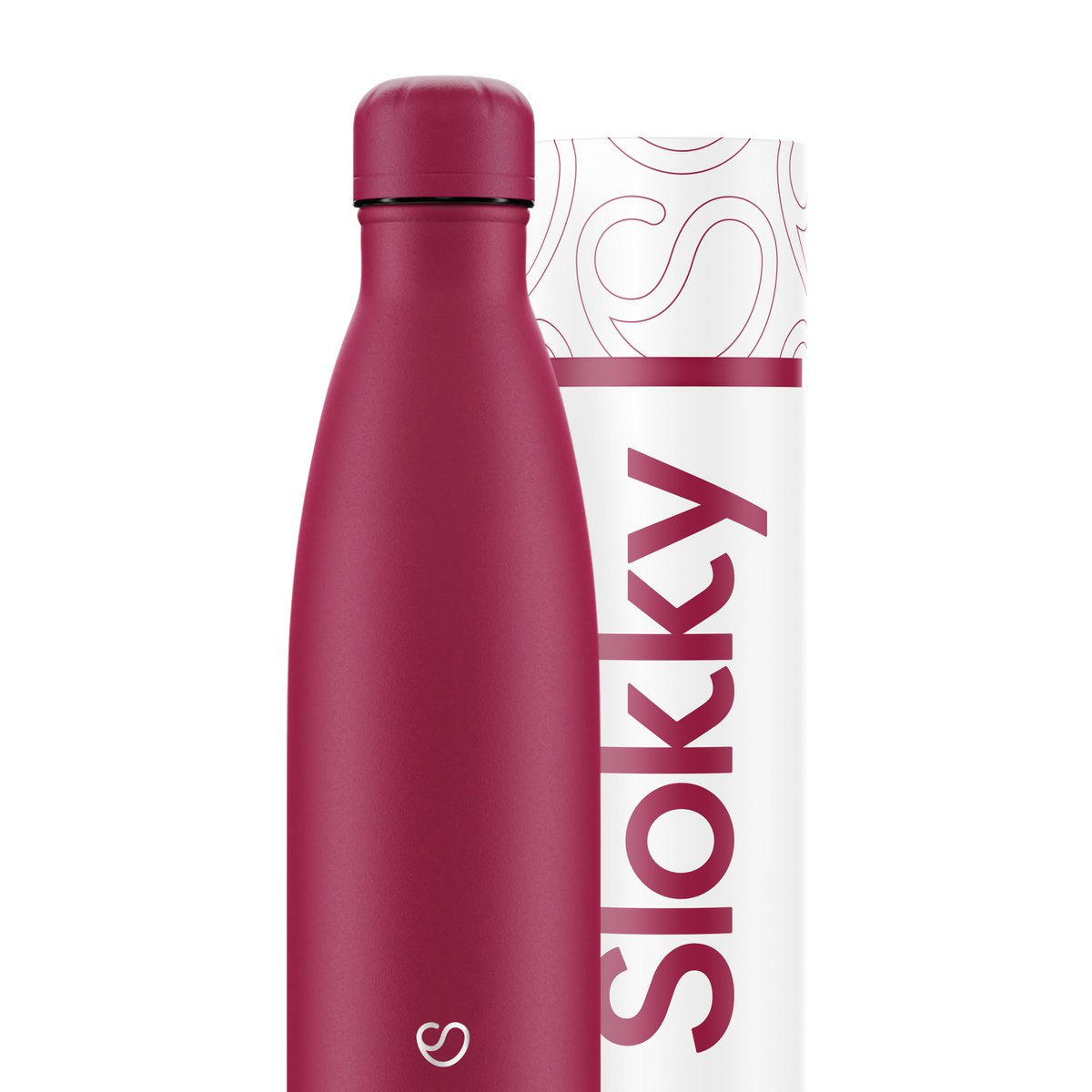 Slokky Matte Pink Bottle & Lid - 500ml