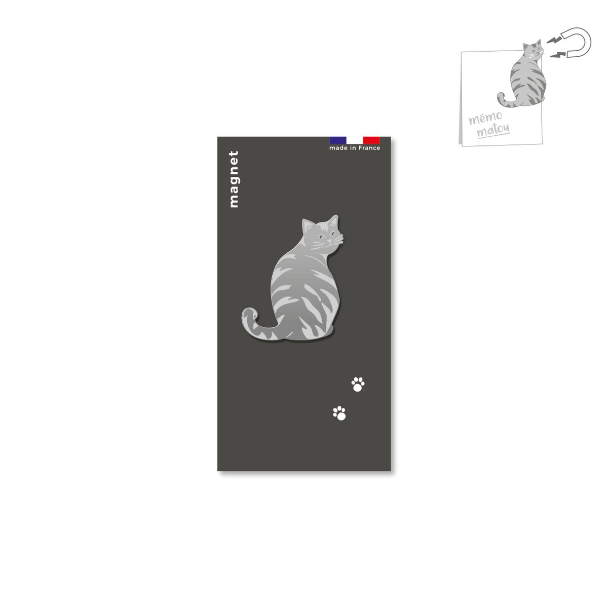 Imán metálico gato "matou"