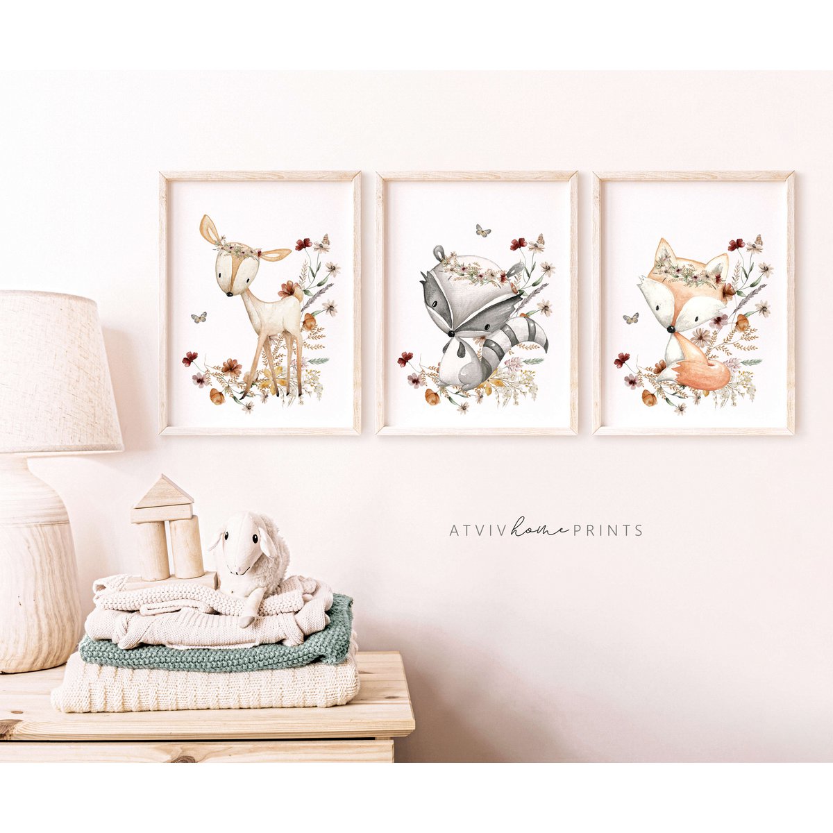 Fuchs-Kinderzimmer-Druck, Fuchs-Plakat, Blumen-Kinderzimmer-Druck, niedlicher Fuchs-Druck, Wildblumen-Druck, Mädchen-Kinderzimmer-Poster, Mädchenzimmer