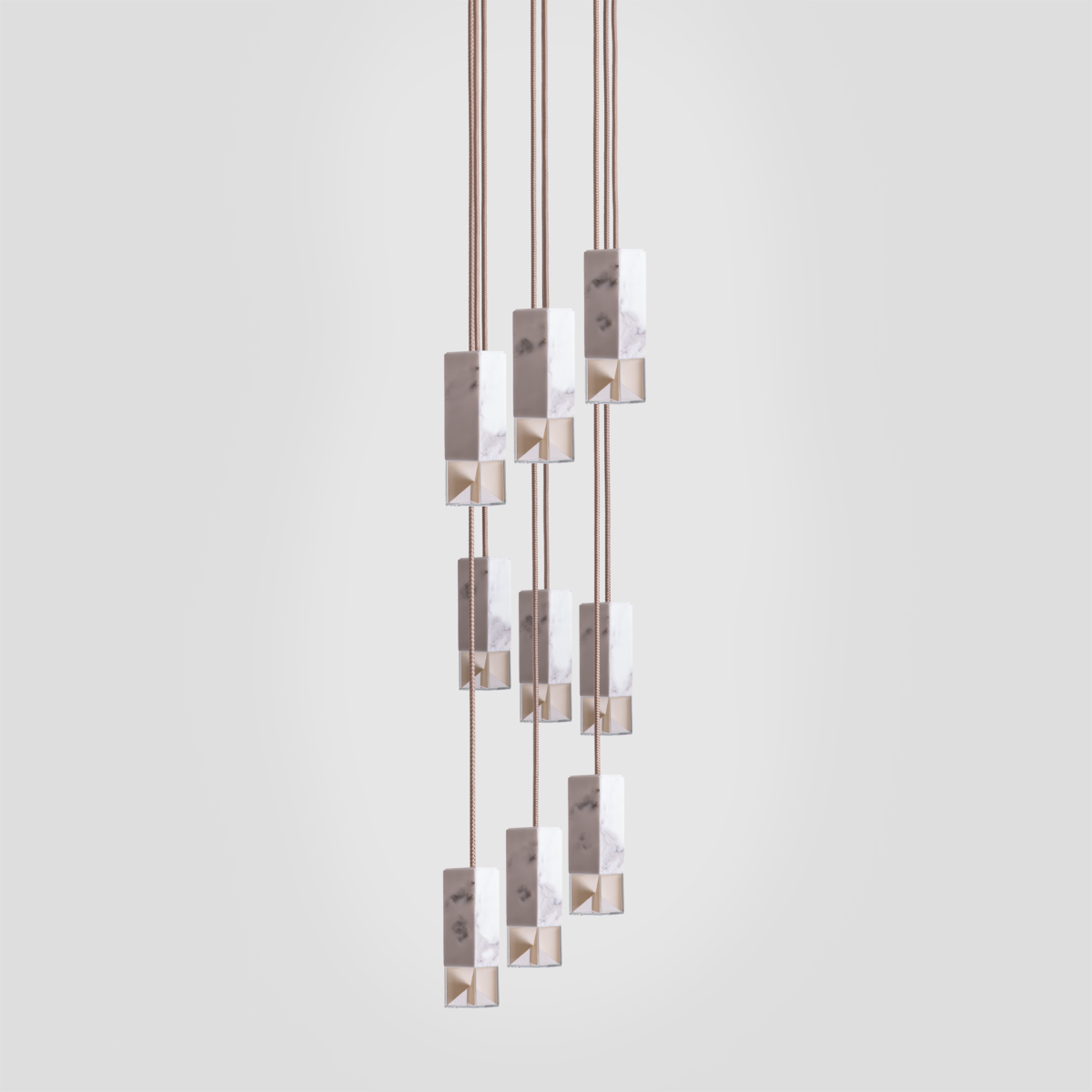 Lamp/One Calacatta Marble 9-Light Chandelier