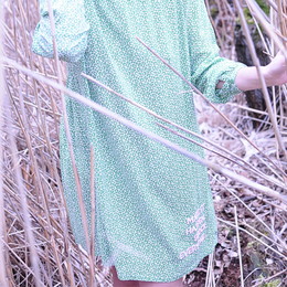 Vestido de verano %23WildBandita VERDE Viscosa estampado Leo %23StatementFashion "The Message Dress"