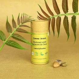 Solid deodorant with cocoa butter