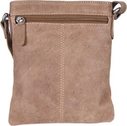 Leather shoulder bag Taupe - Crossbody bag made of taupe -colored leather