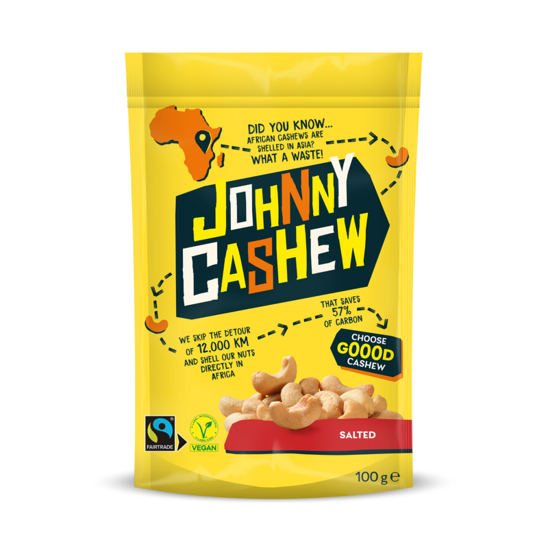 Johnny Cashew Ristet Saltet 100g