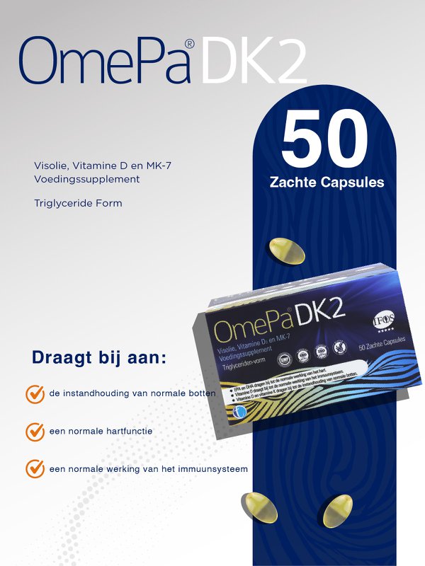 Oméga DK2 | Supplément Oméga-3 & Vitamine D3 + K2
