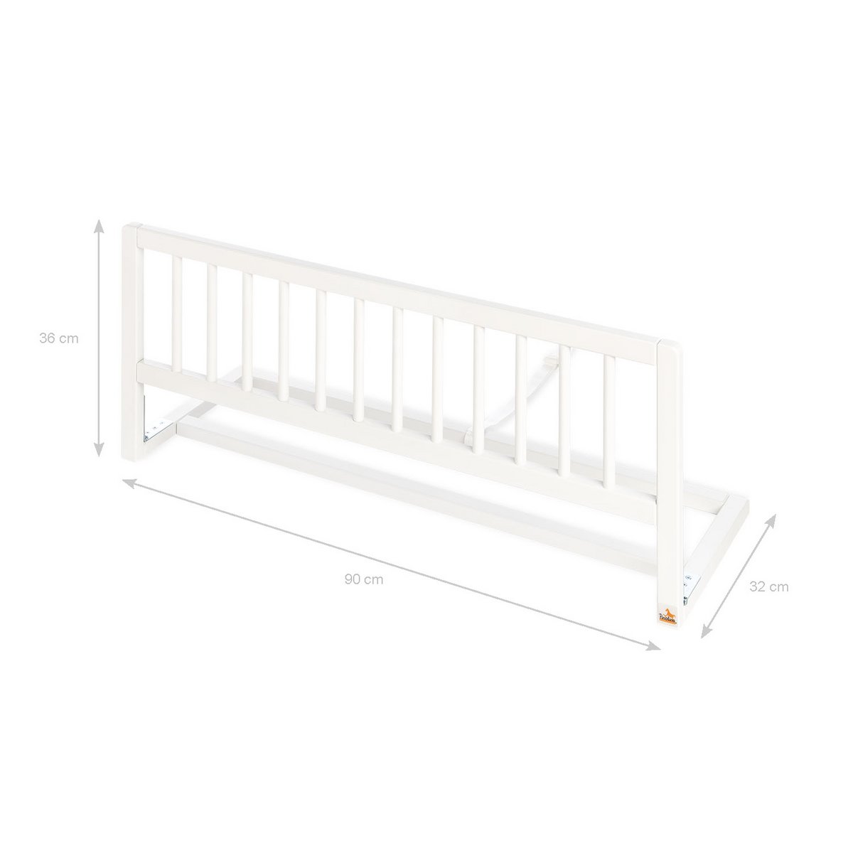 Bed guard „Classic”, white lacquered