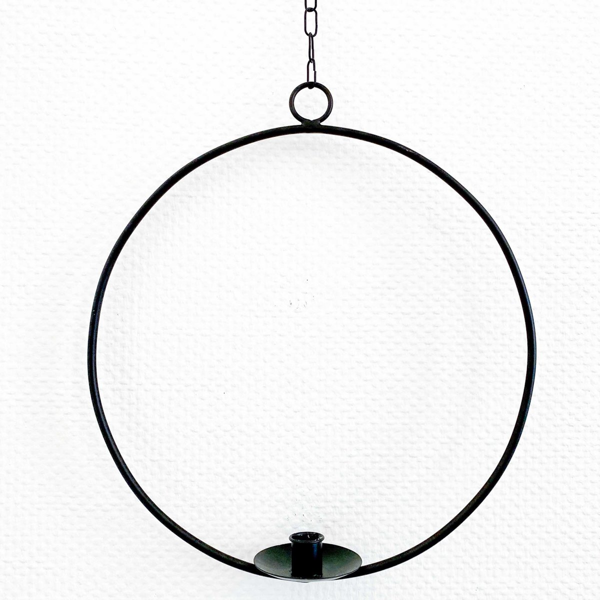Dekoring mit Vase/Kerzenhalter Ijus Rund, schwarz