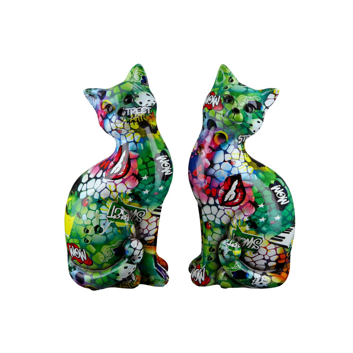 Poly sitzende Katze Street Art VE 2 so