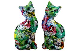 Poly sitzende Katze Street Art VE 2 so