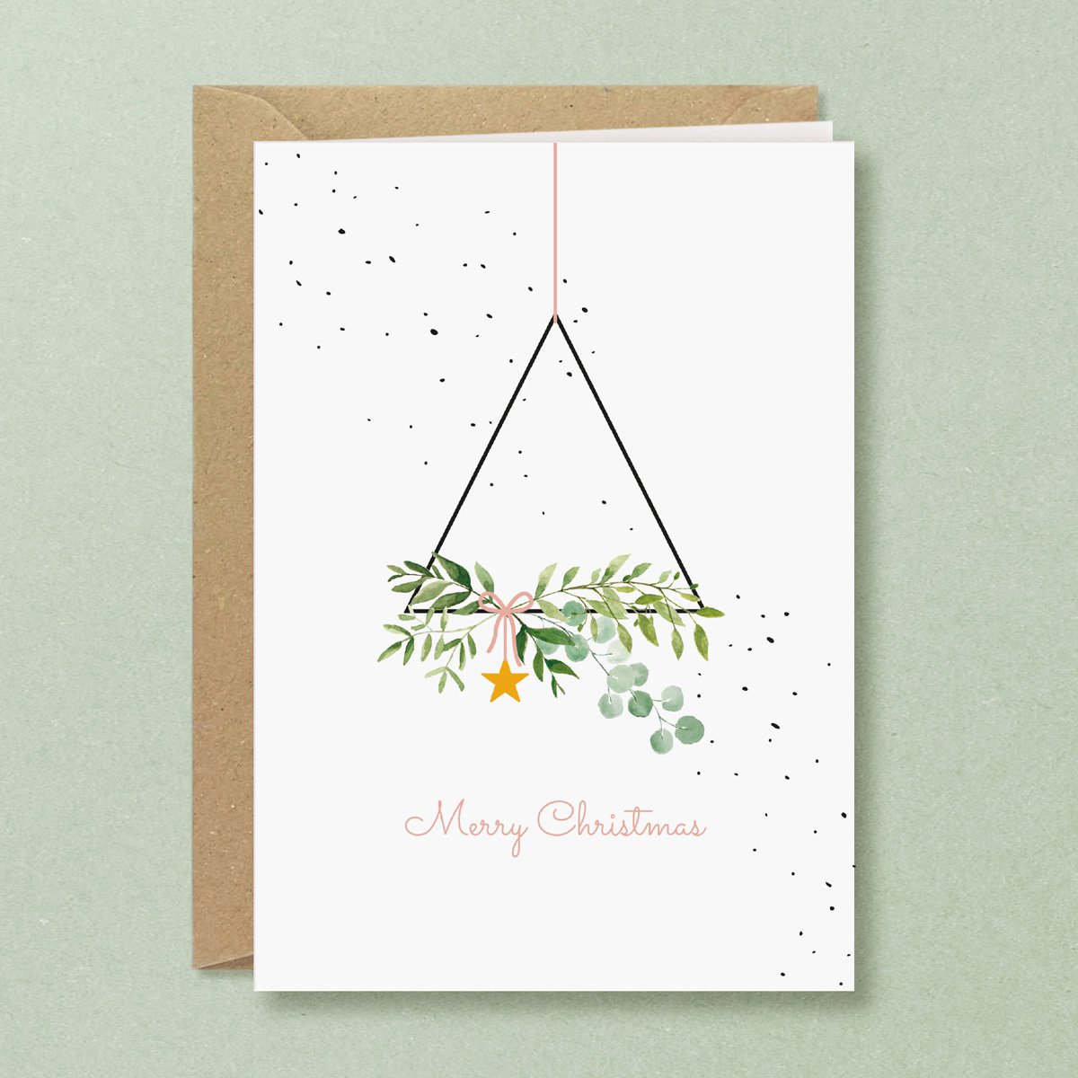 Christmas card | Wreath Triangle