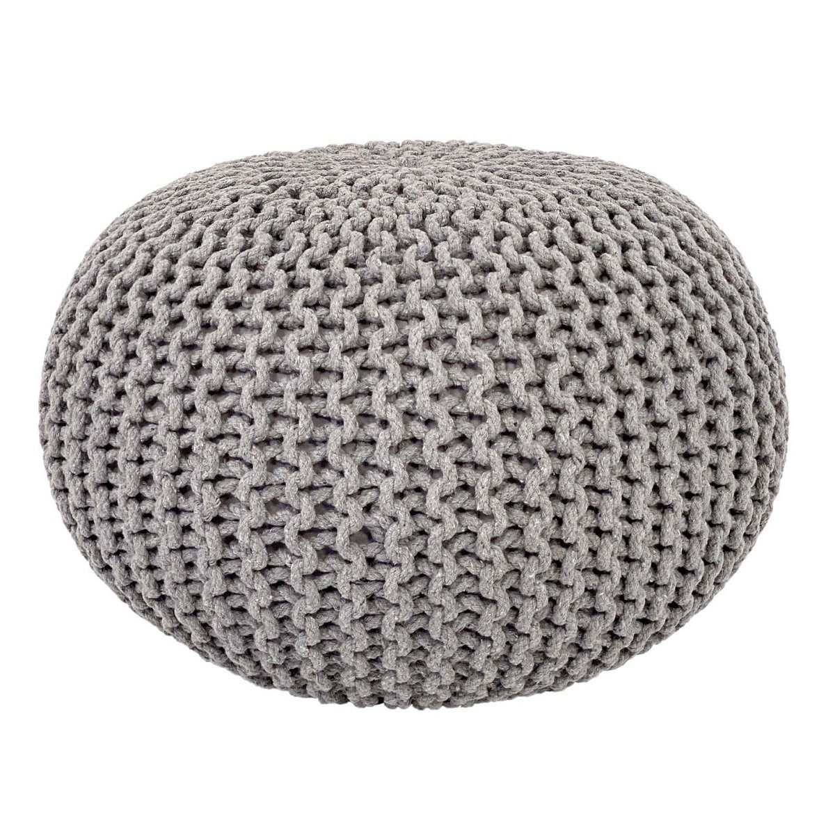 Pouf Ø 55 h 37 h 37 tabouret de tricot siège de planche de sol de pouf durable