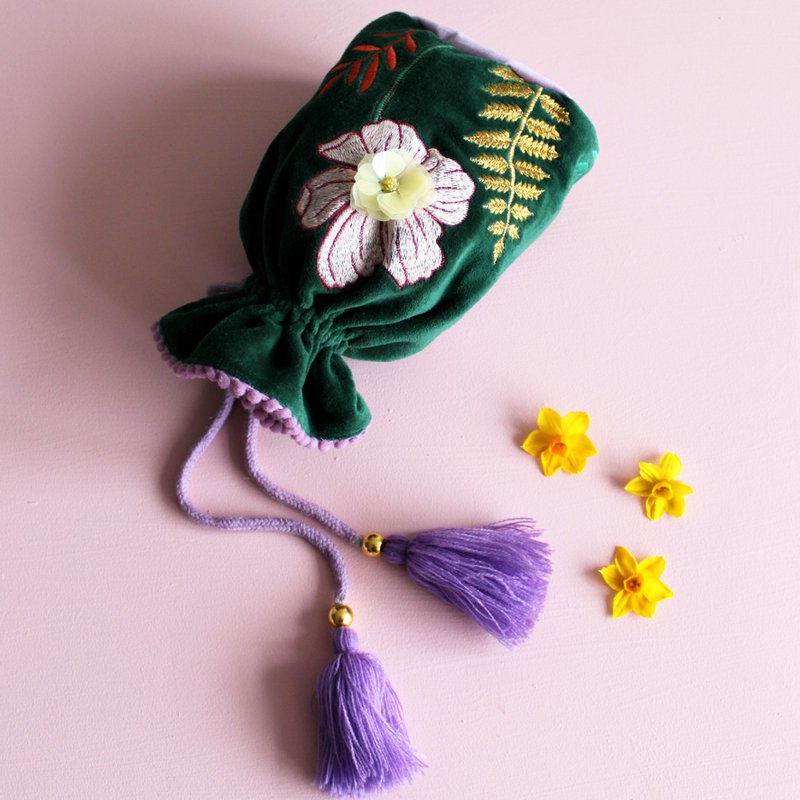 Posy Teal Beutel mit Kordelzug