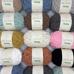 Sensy Chunky Yarn, Blanket Yarn, 7 oz, 28 Yards, Gauge 7 Jumbo