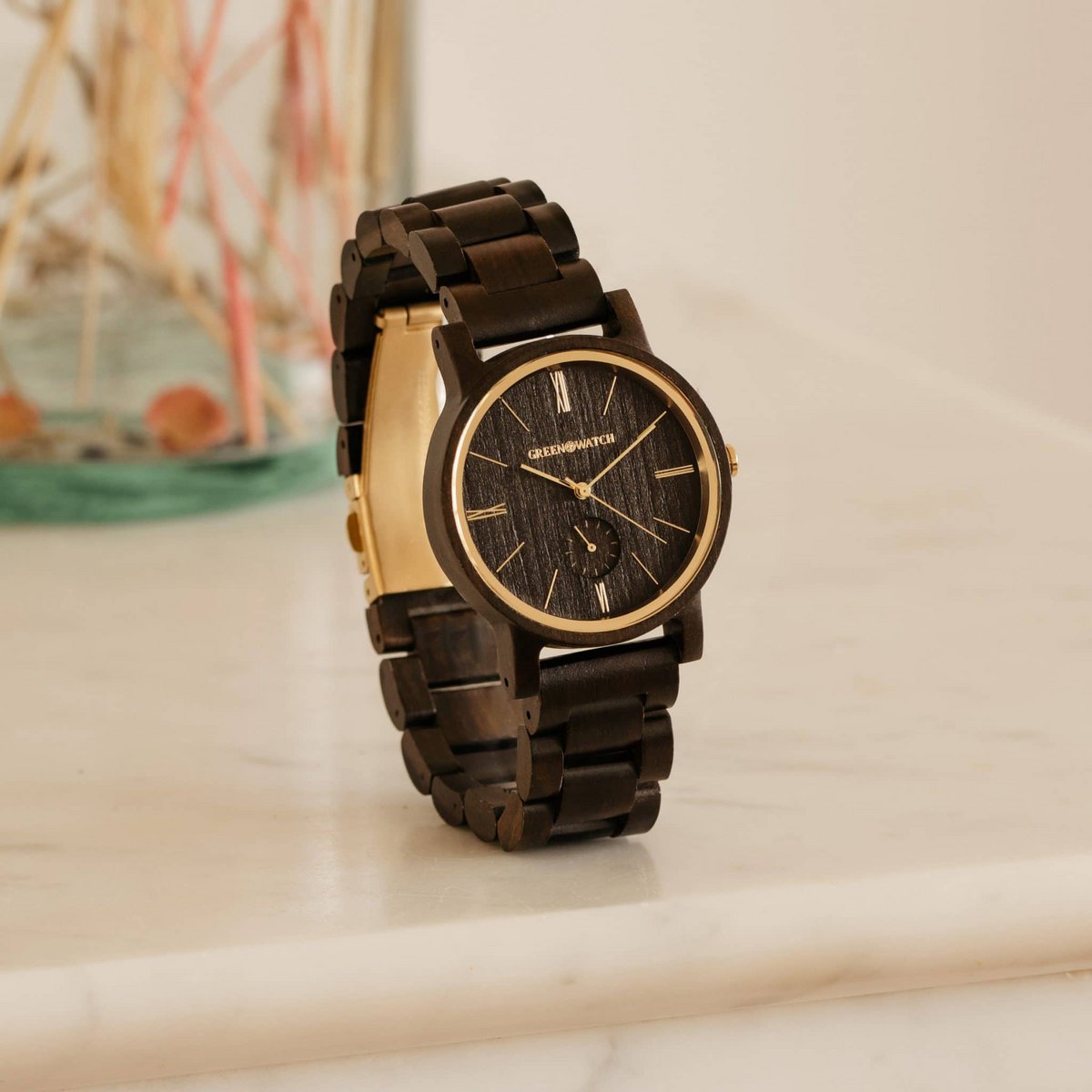 Greenwatch | Classico | Holzuhr Unisex | Ebenholz