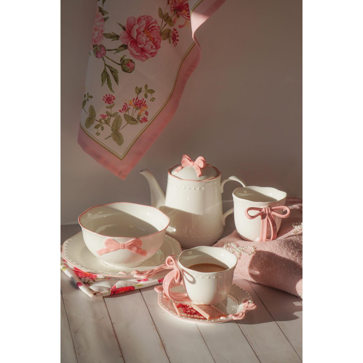 Ciotola Ribbon Grace rosa 15,5 cm Isabelle Rose