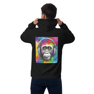Grossstadtaffe Unisex Bio-Raglan-Hoodie