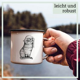 Enamel mug – Goodnight Cat