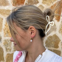 Loop hair clip | Acetate & Gold