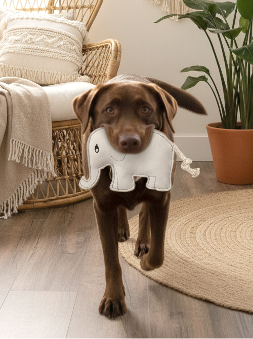 COMPAÑERO. Juguete de cuero para perros "Elefante"