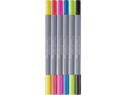 Markery akwarelowe Duo FC Goldfaber etui 6 szt. numery kolorów: 107, 122, 128, 449,