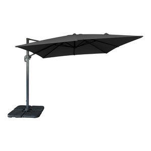 Baza Hanging parasol, including parasol base, alu pole, sort, 295x295 cm