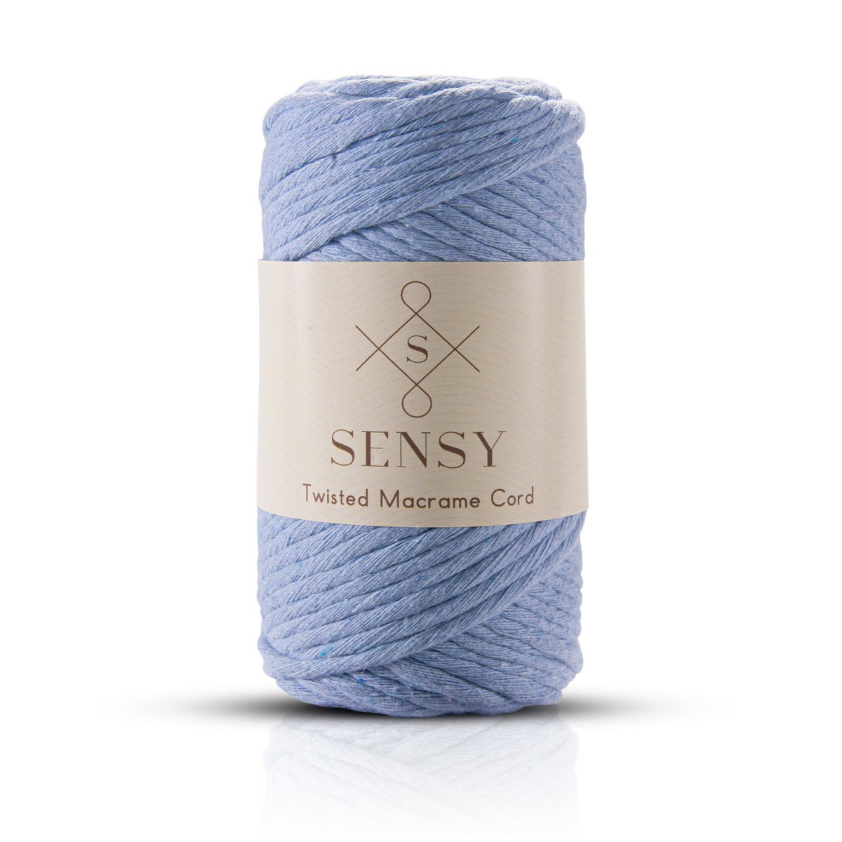 Sensy Premium 3 mm - cordoncino macramè a filo singolo in cotone riciclato al 100%.